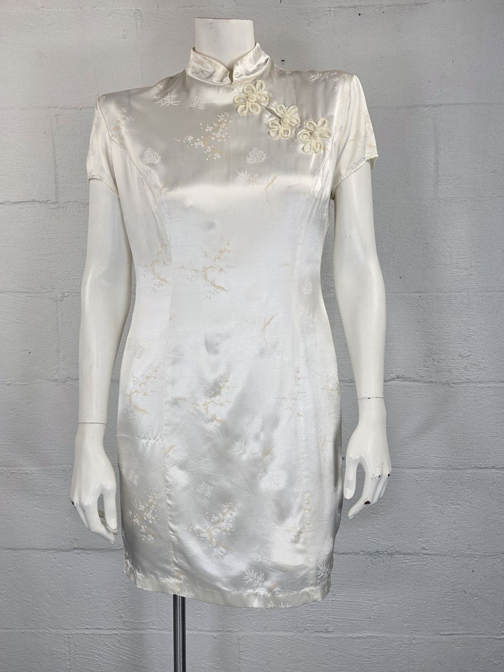 Breakin' Loose Vintage 90s Qipao Mini Cheongsam Chinese Style Satin Dress